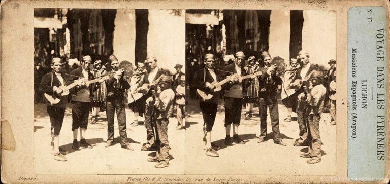 Luchon, musiciens espagnols par Furne & Tournier en 1858